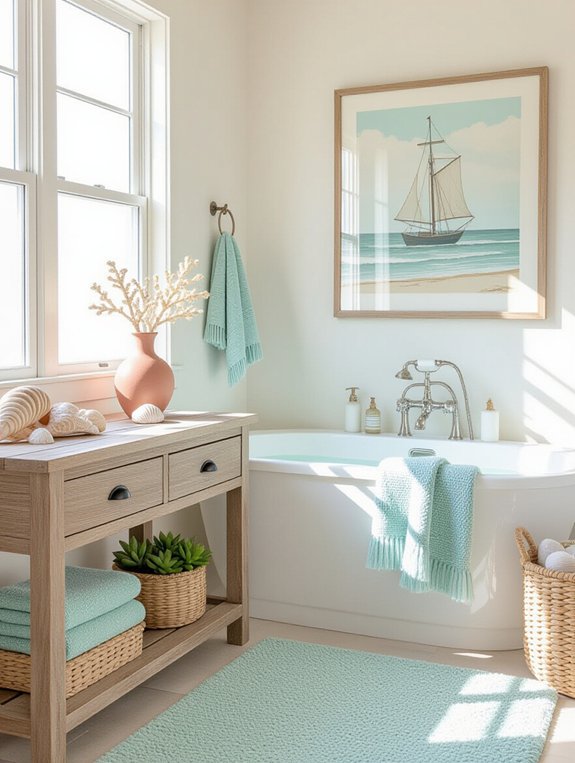 beachy decor for bathrooms