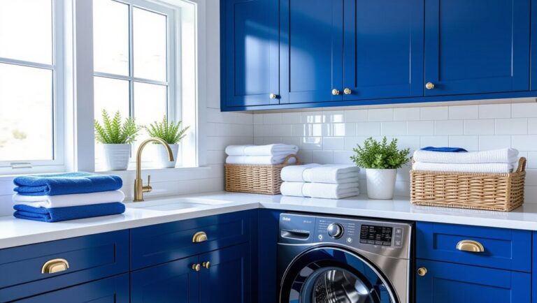 blue laundry room inspiration