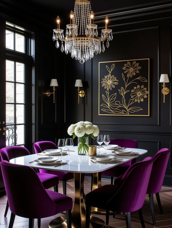 bold elegance in dining
