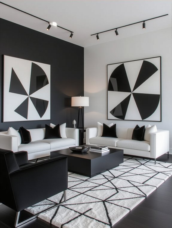 bold monochrome interior design