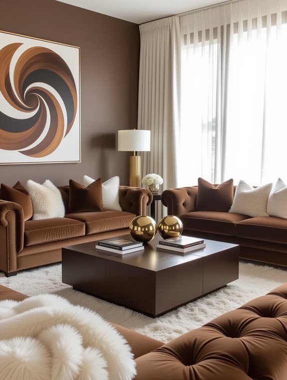 brown and white elegance