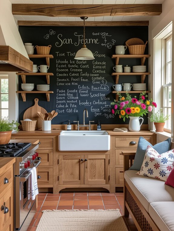 chalkboard wall for organization