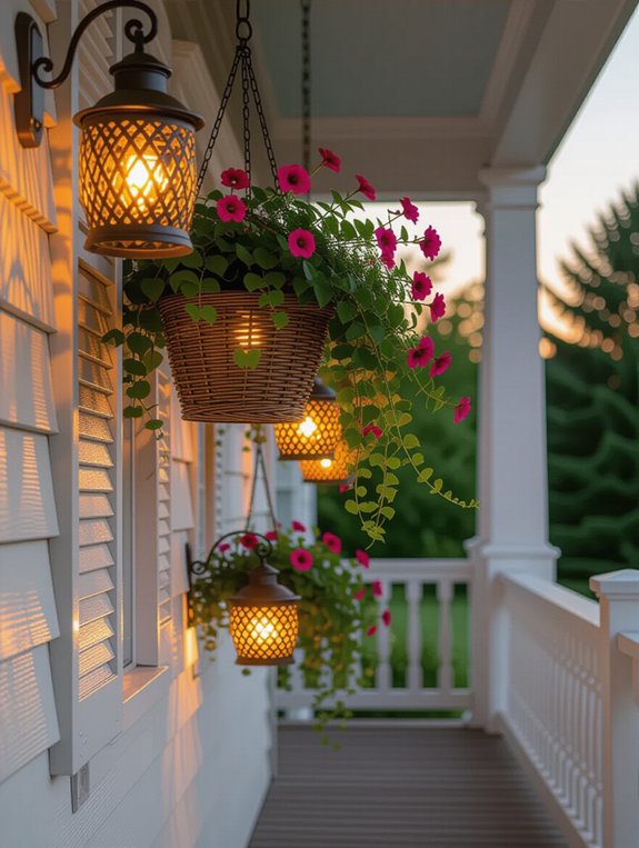 charming hanging basket lights