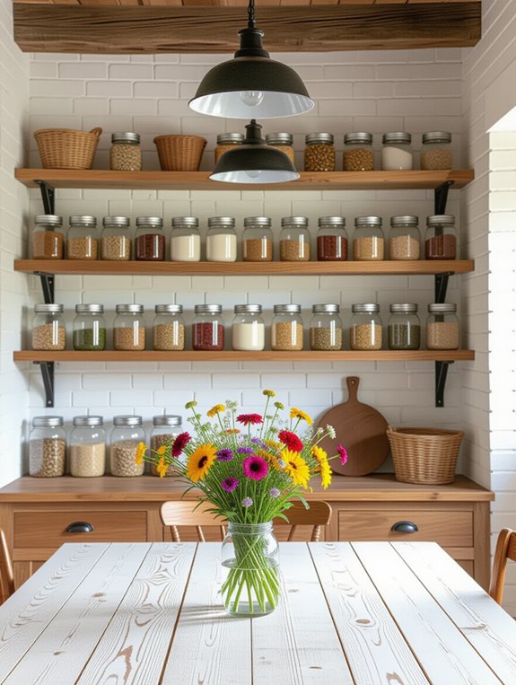 charming mason jar storage