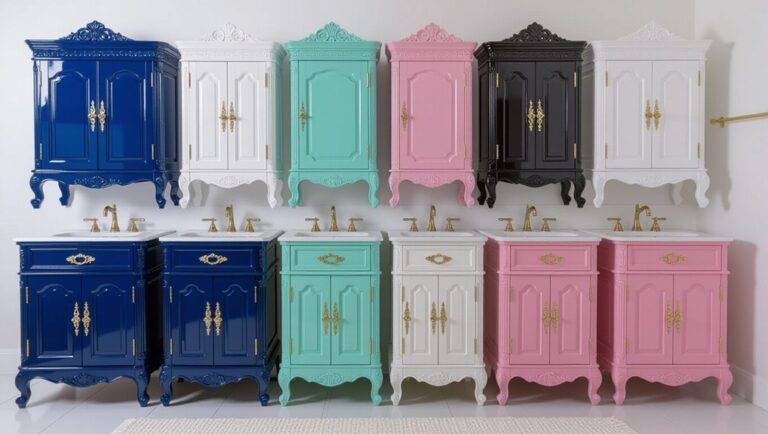 chic painted bathroom cabinets