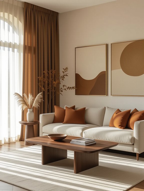 cozy brown curtain ideas