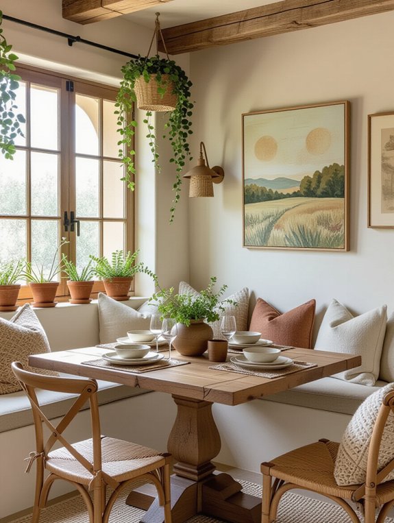 cozy built in seating nook