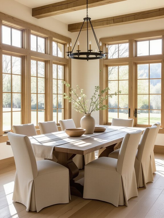 cozy farmhouse wood accents