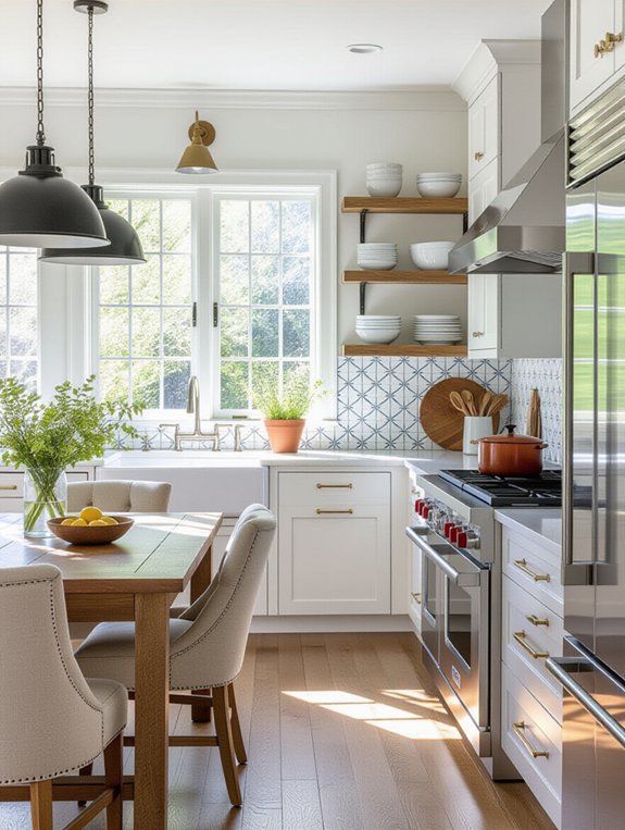 cozy galley kitchen nook