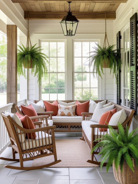 cozy porch seating pillows