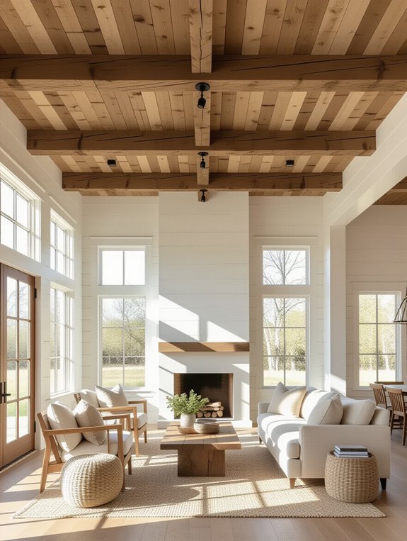 cozy shiplap living room