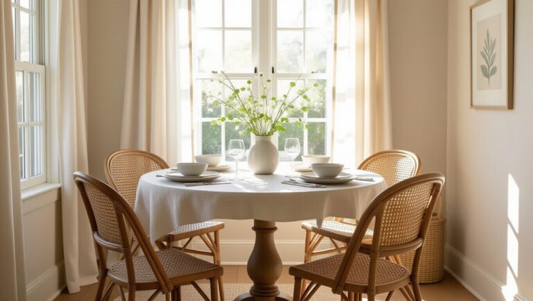 cozy small round dining