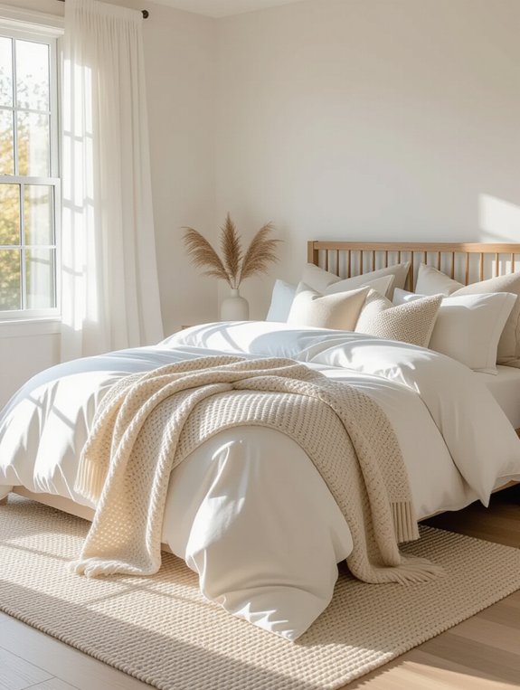 cozy soft textile layering