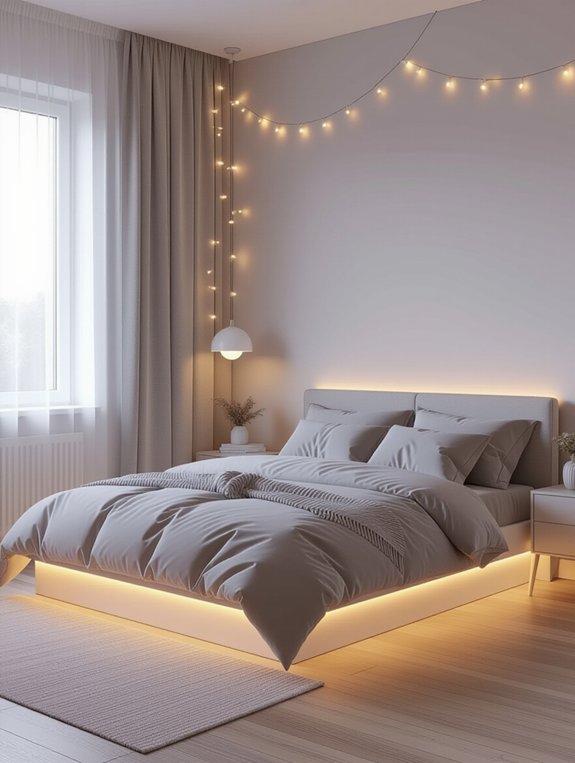 cozy under bed lighting ambiance