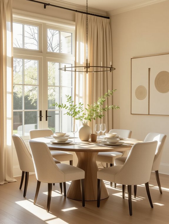 cozy warm beige dining room
