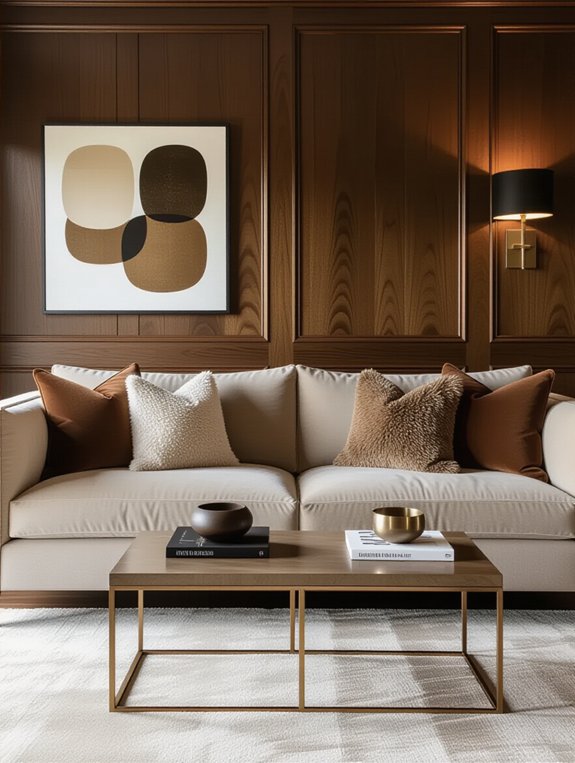 cozy wood accent wall