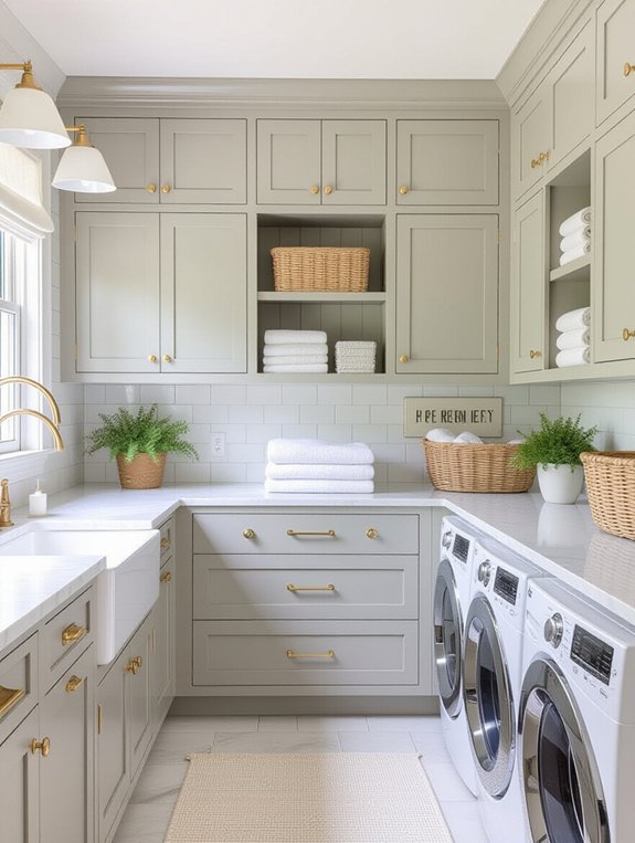 custom laundry room cabinetry