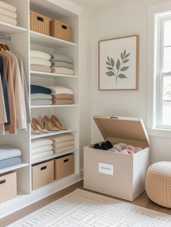 donation box for decluttering