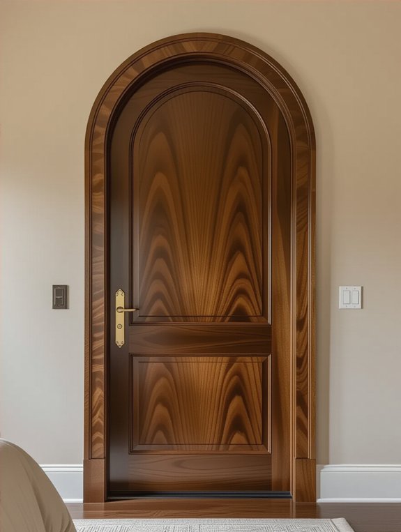 elegant arched wooden door
