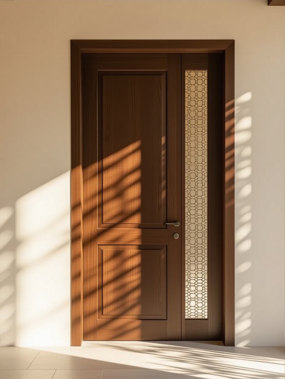 elegant glass wooden door