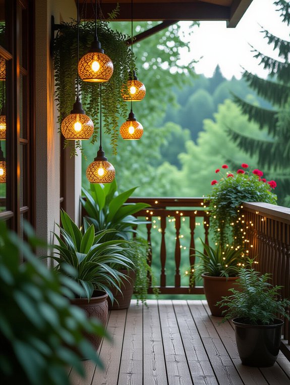 elegant hanging lights enhance