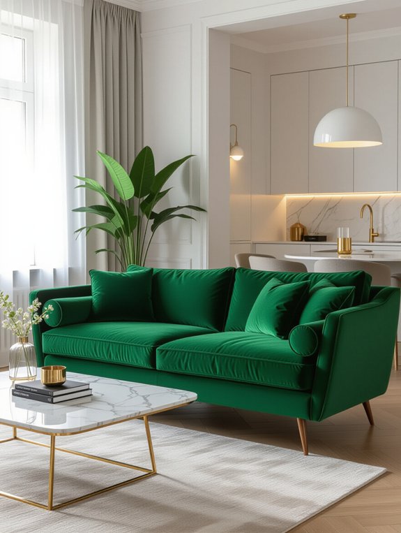 elegant mid century modern sofa