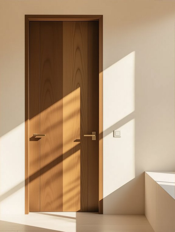 elegant minimalist wooden door