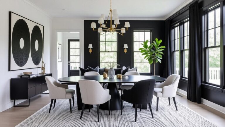 elegant monochrome dining spaces