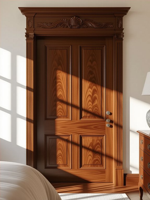 elegant sound insulating wooden door