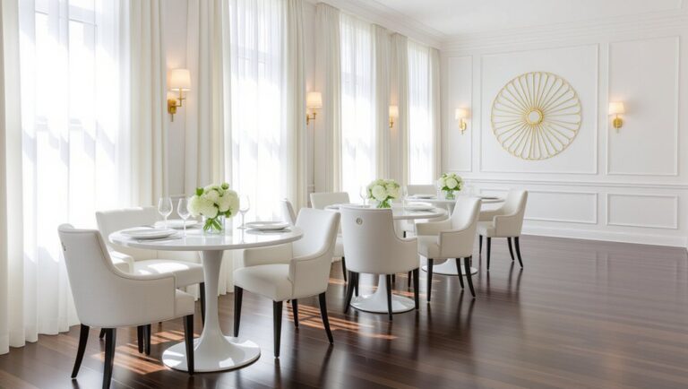 elegant white dining designs