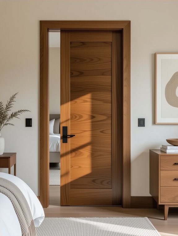 elegant wood pocket doors