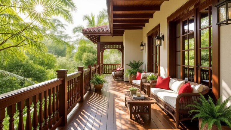 elegant wooden balcony ideas