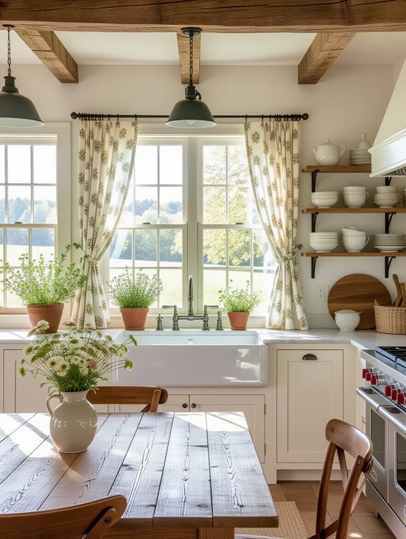 farmhouse charm and coziness