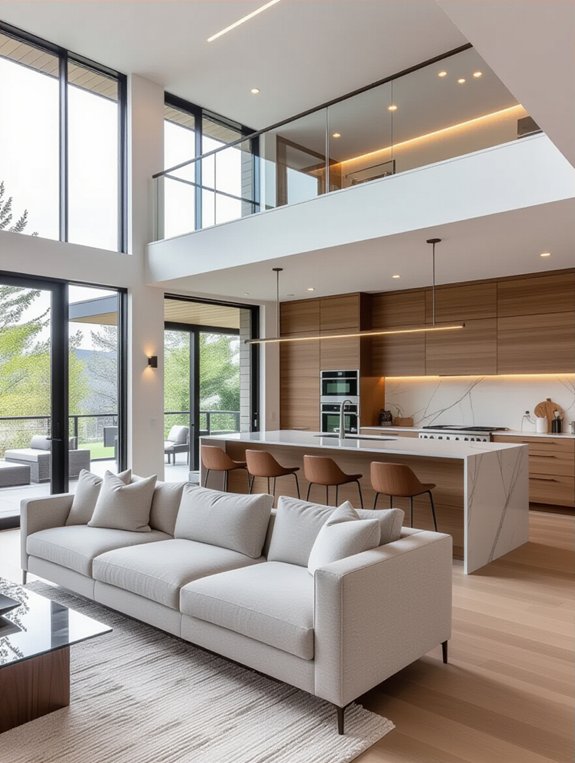 high tech living room integration