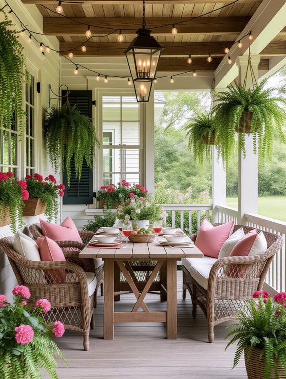 inviting open air dining space