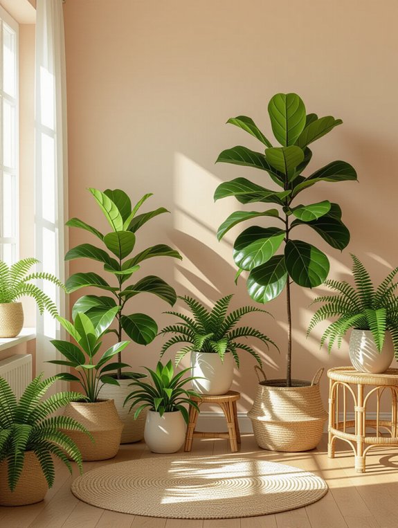 large plants create focal point