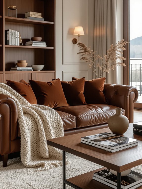 layered brown fabric textures