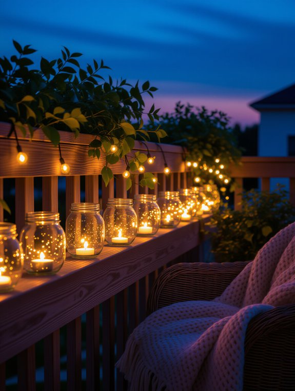 magical balcony lighting decoration