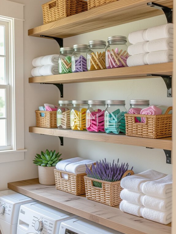 mason jar laundry organizers