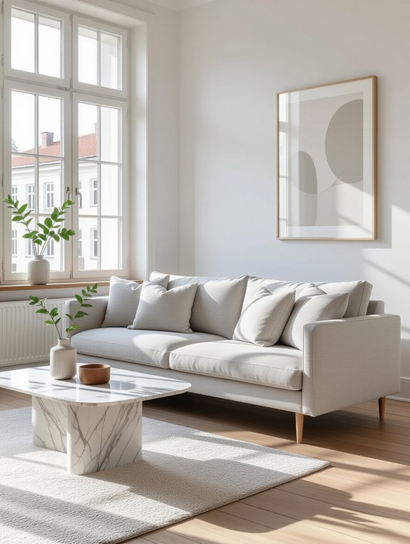 minimalist scandinavian sofa elegance