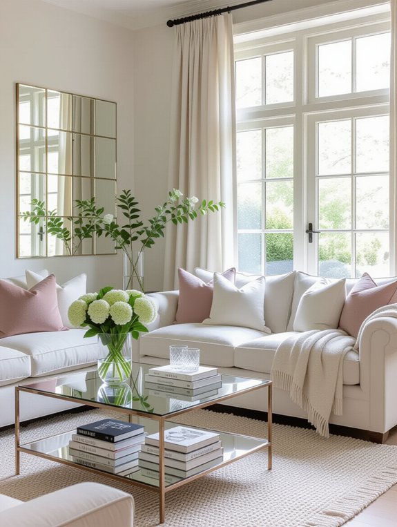 mirrors and glass decor