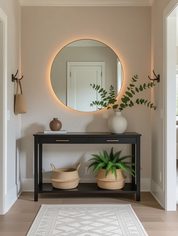 mirrors enhance entryway depth