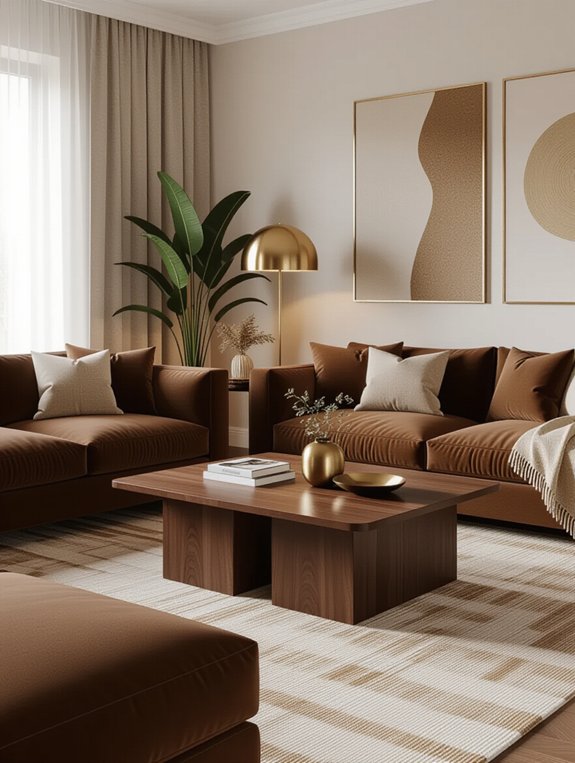 mixing inviting brown shades