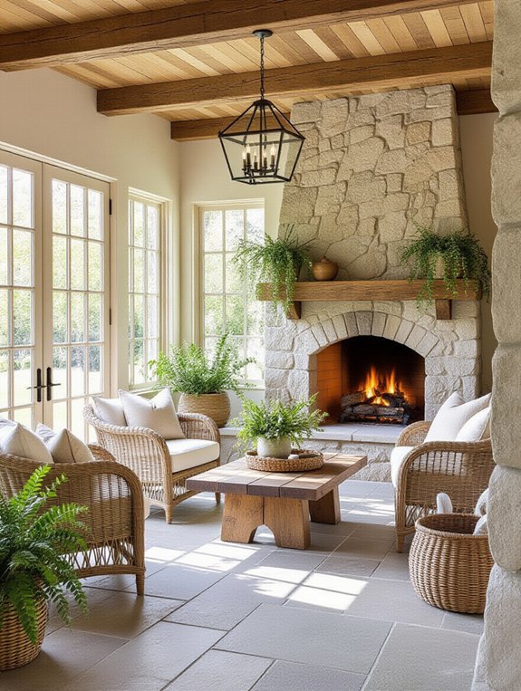 natural stone garden accents