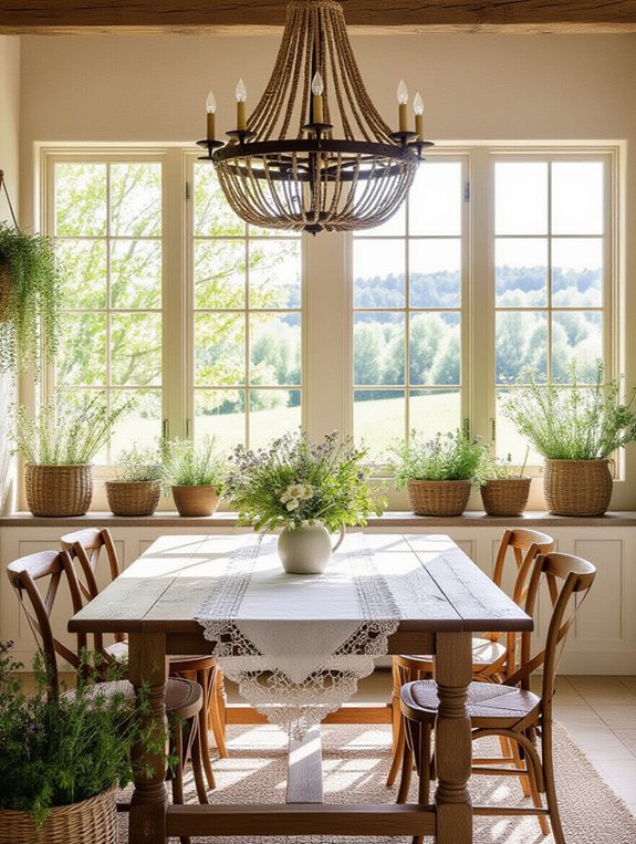 nature inspired dining ambiance