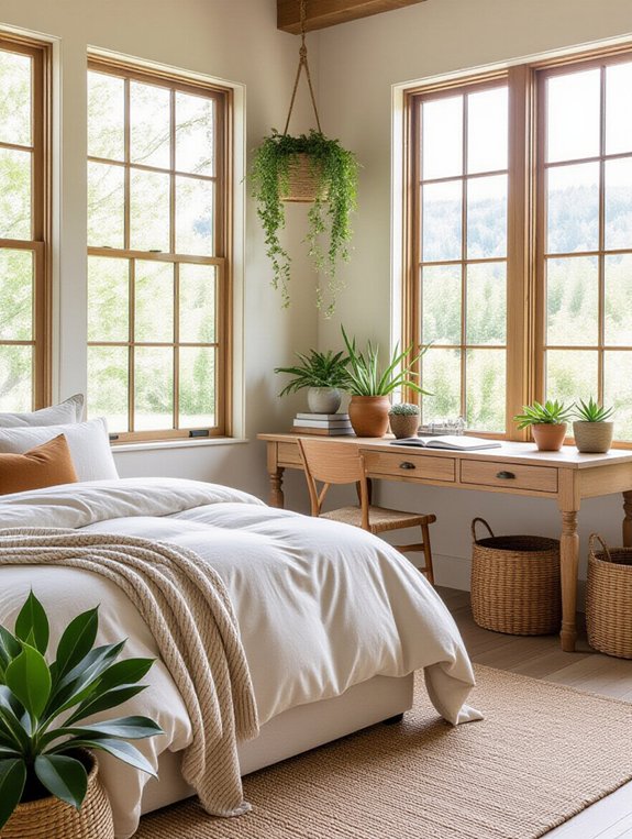 nature inspired serene workspace