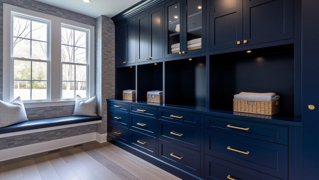 navy mudroom cabinet inspiration