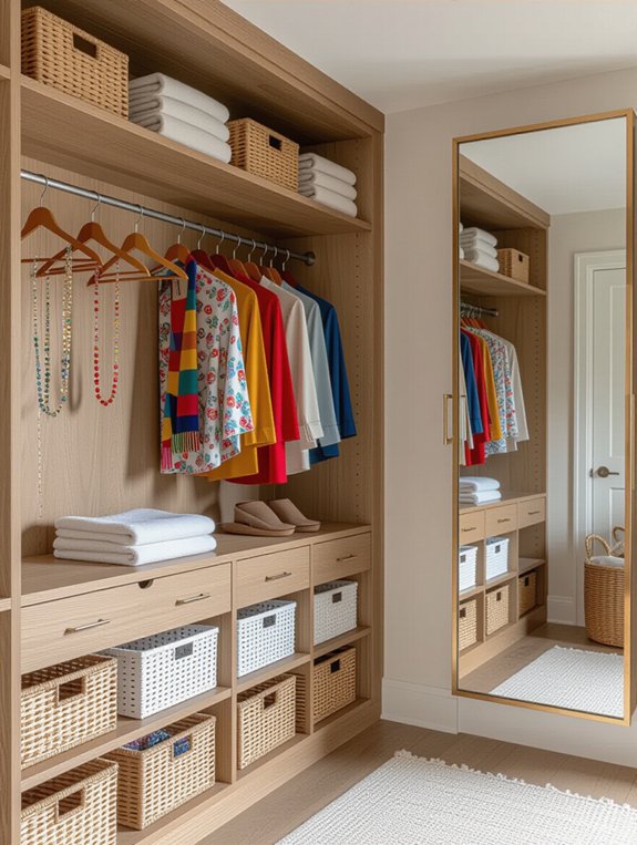 organize accessories with hooks