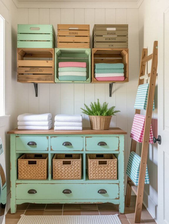 repurposed furniture for laundry