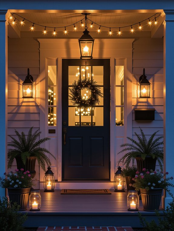 repurposed jars as lanterns